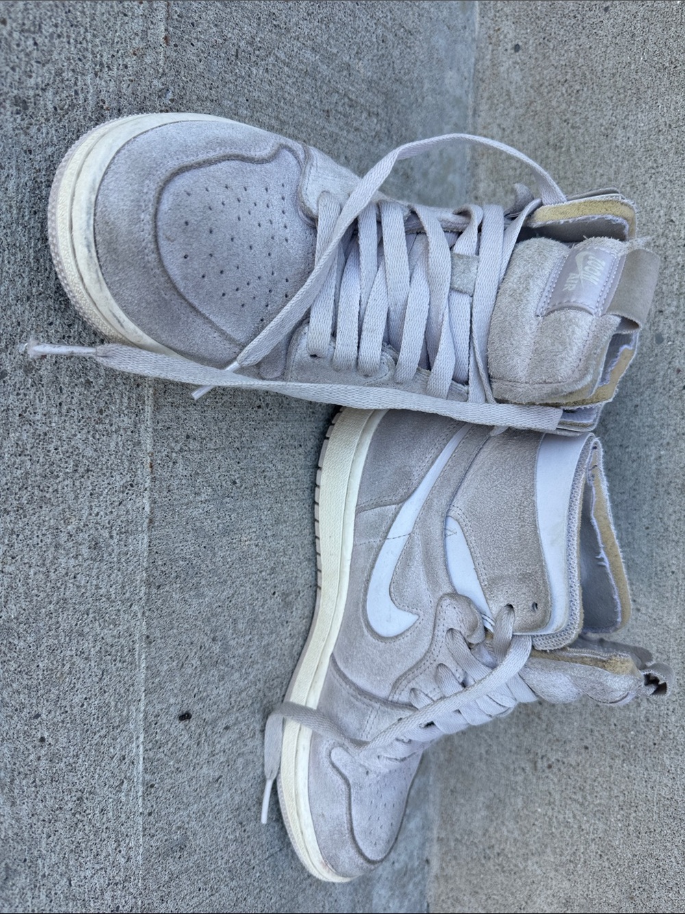Nike Women’s Light Gray Suede High-Top Sneakers